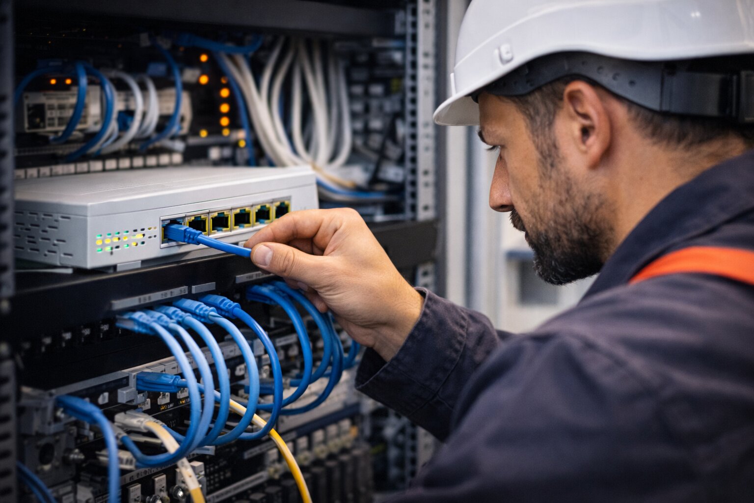 Netzwerkverkabelung und Serverraum Installation